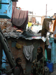 Un slum au sud de Delhi